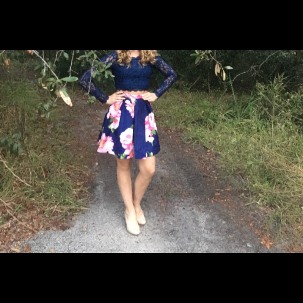 Two piece homecoming dress